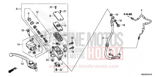 FR. BRAKE MASTER CYLINDER VFR1200XG de 2016